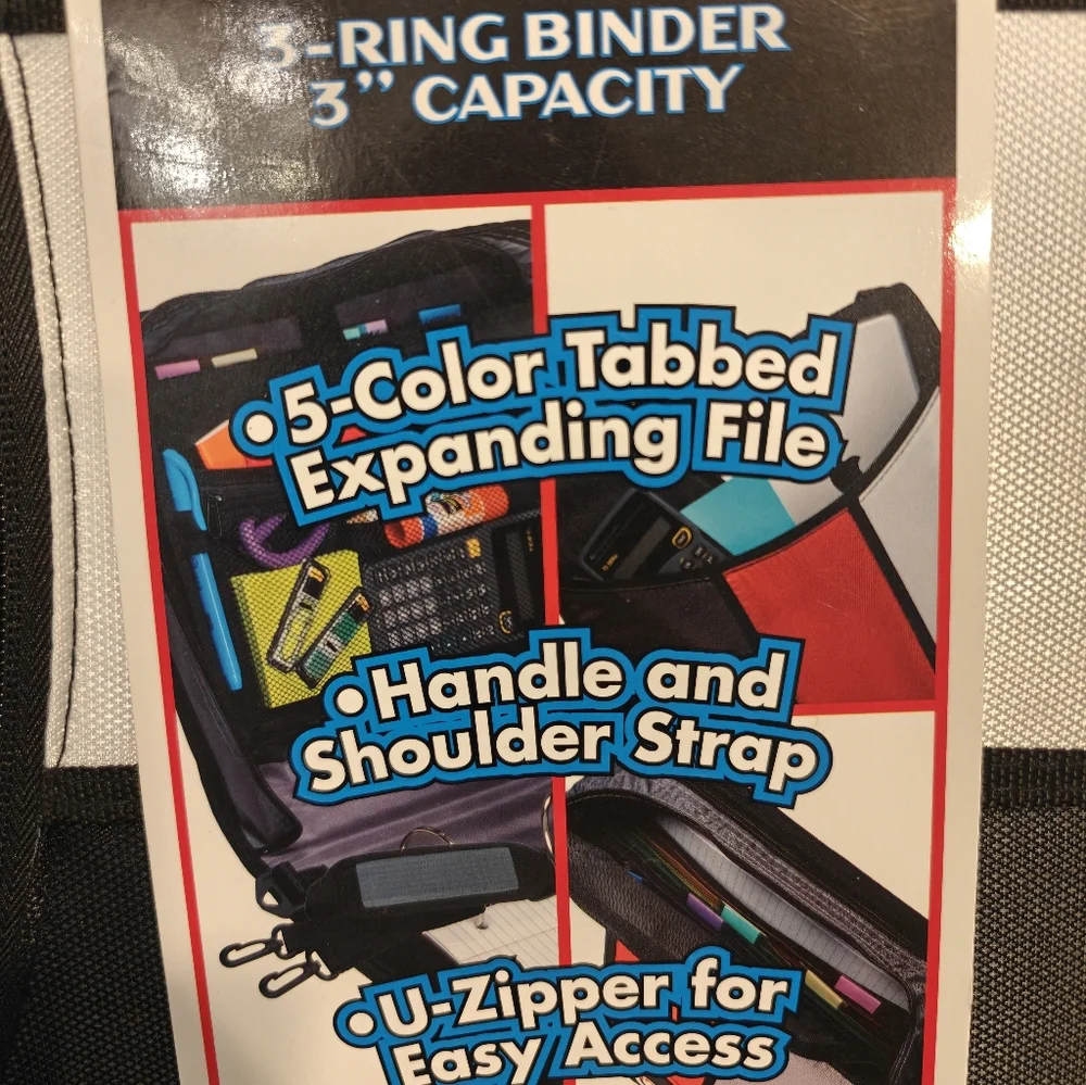 Case-It The Mighty Zip Tab 3-Ring Zipper Binder